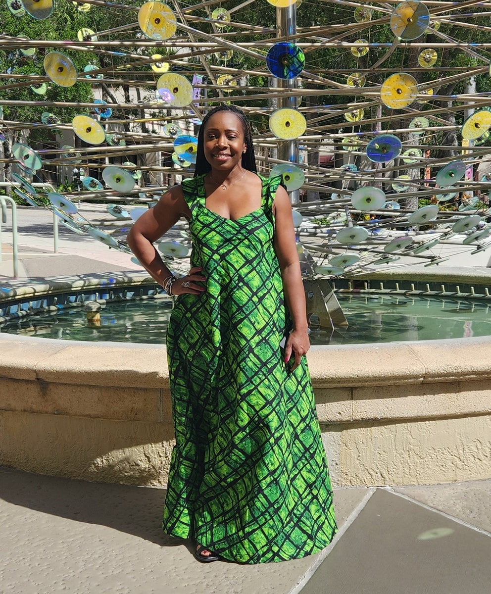 Ghana Lattice Maxi Dresses – Ankara Delights
