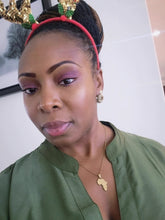 Load image into Gallery viewer, Ghana Gold-Plated Africa Pendant Necklaces