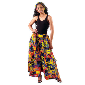 African Print Palazzo Pants - Color Grid