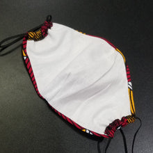 Load image into Gallery viewer, 'Crimson Garden' Ankara Glam Face Mask (& Set)