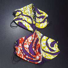 Load image into Gallery viewer, 'Purple Power' Ankara Glam Face Mask (& Set)