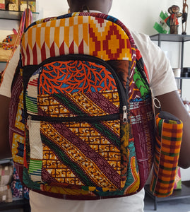 African Print Backpack - Medium