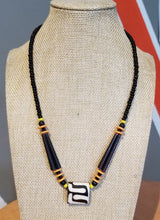 Load image into Gallery viewer, Kuba Print Bone Necklace