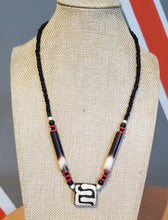 Load image into Gallery viewer, Kuba Print Bone Necklace