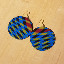 Load image into Gallery viewer, Kitenge (Ankara) Circle Earrings