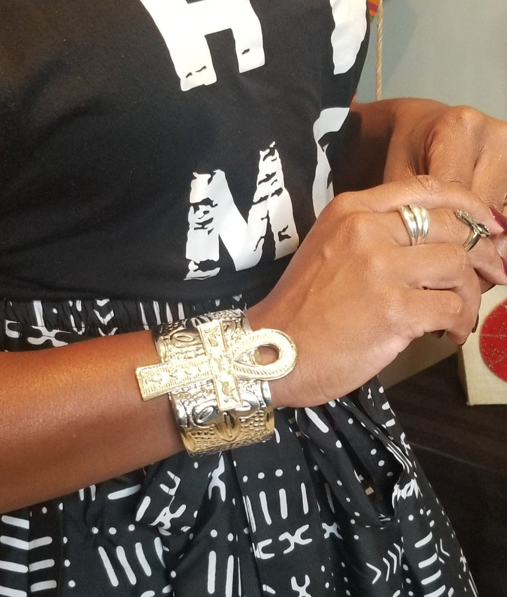 Ankh hotsell cuff bracelet