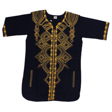 Load image into Gallery viewer, Black & Gold Embroidered Tunic