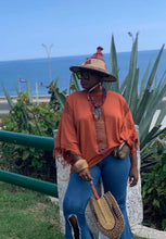 Load image into Gallery viewer, Unisex Fulani Straw Hat - Adult & Kids Size