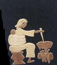 Load image into Gallery viewer, Nigerian Black Velvet Wood Art --- *New Styles Added*