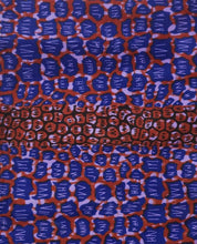 Load image into Gallery viewer, 'Blue African Leopard' Head Wrap (2 yds)