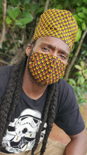 Load image into Gallery viewer, 'Fish Scales' Ankara Glam Face Mask