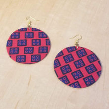 Load image into Gallery viewer, Kitenge (Ankara) Circle Earrings