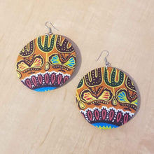 Load image into Gallery viewer, Kitenge (Ankara) Circle Earrings - Large