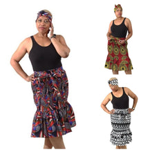 Load image into Gallery viewer, African Print Stretch Mermaid Skirts