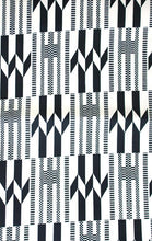 Load image into Gallery viewer, 'Blk/Wht Kente' Head Wraps (2 yds)