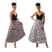 Load image into Gallery viewer, 'Blk/Wht Kente' Head Wraps (2 yds)