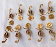 Load image into Gallery viewer, Adjustable Kenyan Brass & Cowry Shell Ring *Restocked*