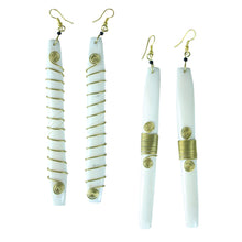 Load image into Gallery viewer, 'Milk & Honey' Bone Earrings