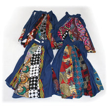 Load image into Gallery viewer, Denim Ankara Patch Maxi Skirt