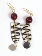 Load image into Gallery viewer, Kenyan Bone & Brass Earrings