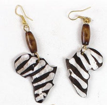 Load image into Gallery viewer, Kenyan Bone & Brass Earrings