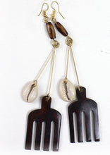 Load image into Gallery viewer, Kenyan Bone & Brass Earrings