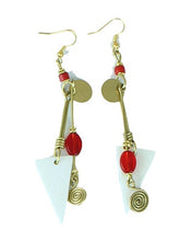 Load image into Gallery viewer, Kenyan Chic Bone & Brass Earrings