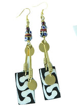 Load image into Gallery viewer, Kenyan Chic Bone & Brass Earrings