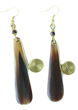 Load image into Gallery viewer, Kenyan Chic Bone & Brass Earrings