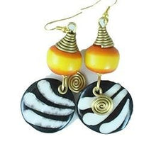 Load image into Gallery viewer, Kenyan Chic Bone & Brass Earrings