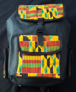 African Print & Vegan Leather Backpacks