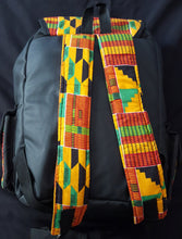 Load image into Gallery viewer, African Print &amp; Vegan Leather Backpacks