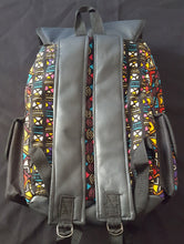 Load image into Gallery viewer, African Print &amp; Vegan Leather Backpacks