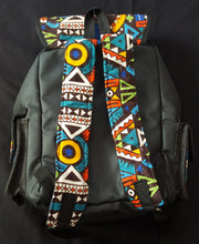 Load image into Gallery viewer, African Print &amp; Vegan Leather Backpacks