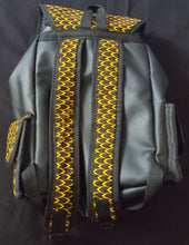 Load image into Gallery viewer, African Print &amp; Vegan Leather Backpacks