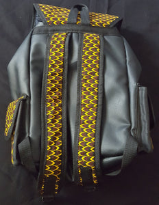 African Print & Vegan Leather Backpacks