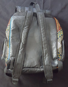 African Print & Vegan Leather Backpacks