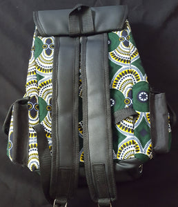 African Print & Vegan Leather Backpacks