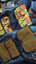 Load image into Gallery viewer, African Print &amp; Vegan Leather Backpacks