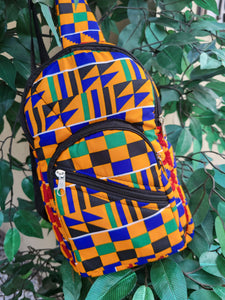 African Print Mini Backpacks