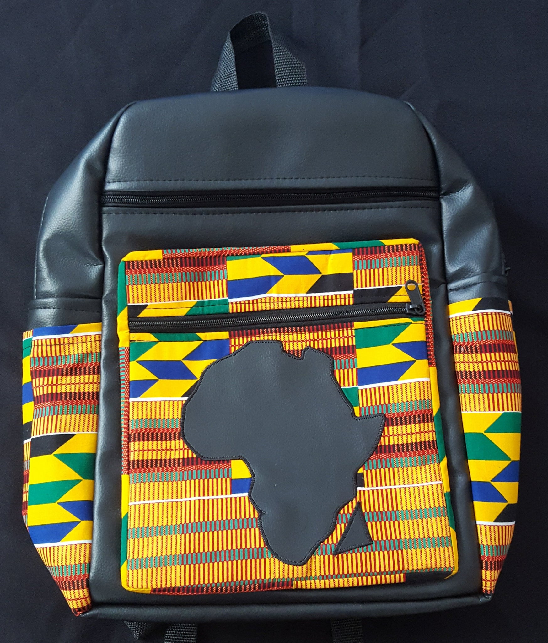 African Print Vegan Leather Africa Backpacks Ankara Delights