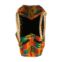 Load image into Gallery viewer, Wicker Handle Kente Print Bag