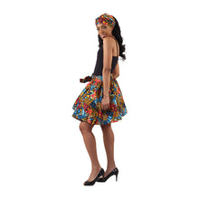 Load image into Gallery viewer, African Print &#39;Blue Mix&#39; Short Skirt