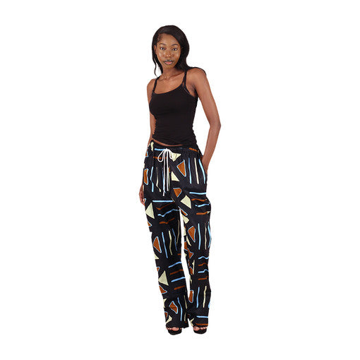 African Print Drawstring Pants