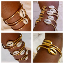 Load image into Gallery viewer, Kenyan Golden Cowry Cuffs