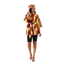 Load image into Gallery viewer, African Print Short Kimono Jacket  - Colored Mud Print
