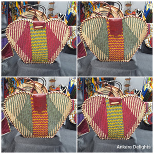 Raffia 'Heart' Handbags