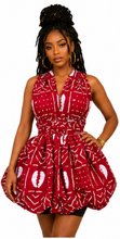 Load image into Gallery viewer, African Print Infinity Puff Dresses