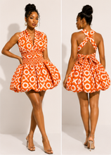 Load image into Gallery viewer, African Print Infinity Puff Dresses