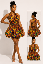 Load image into Gallery viewer, African Print Infinity Puff Dresses